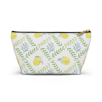 Lemon Tile Accessory Pouch w T-bottom in Green